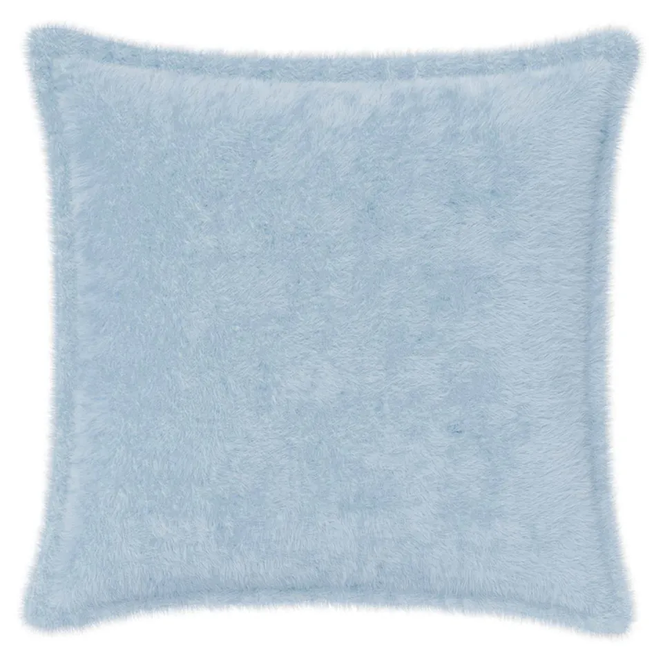 vidaXL Kussensloop 2 st HOUTEN Lichtblauw 40 x 40 cm Nep Konijnenbont blauw, foto 3