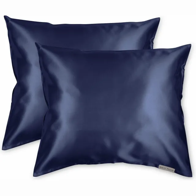 Beauty Pillow Satijnen Kussenslopen - Voordeelset - Duo Pack - 60x70 cm - Galaxy Blue