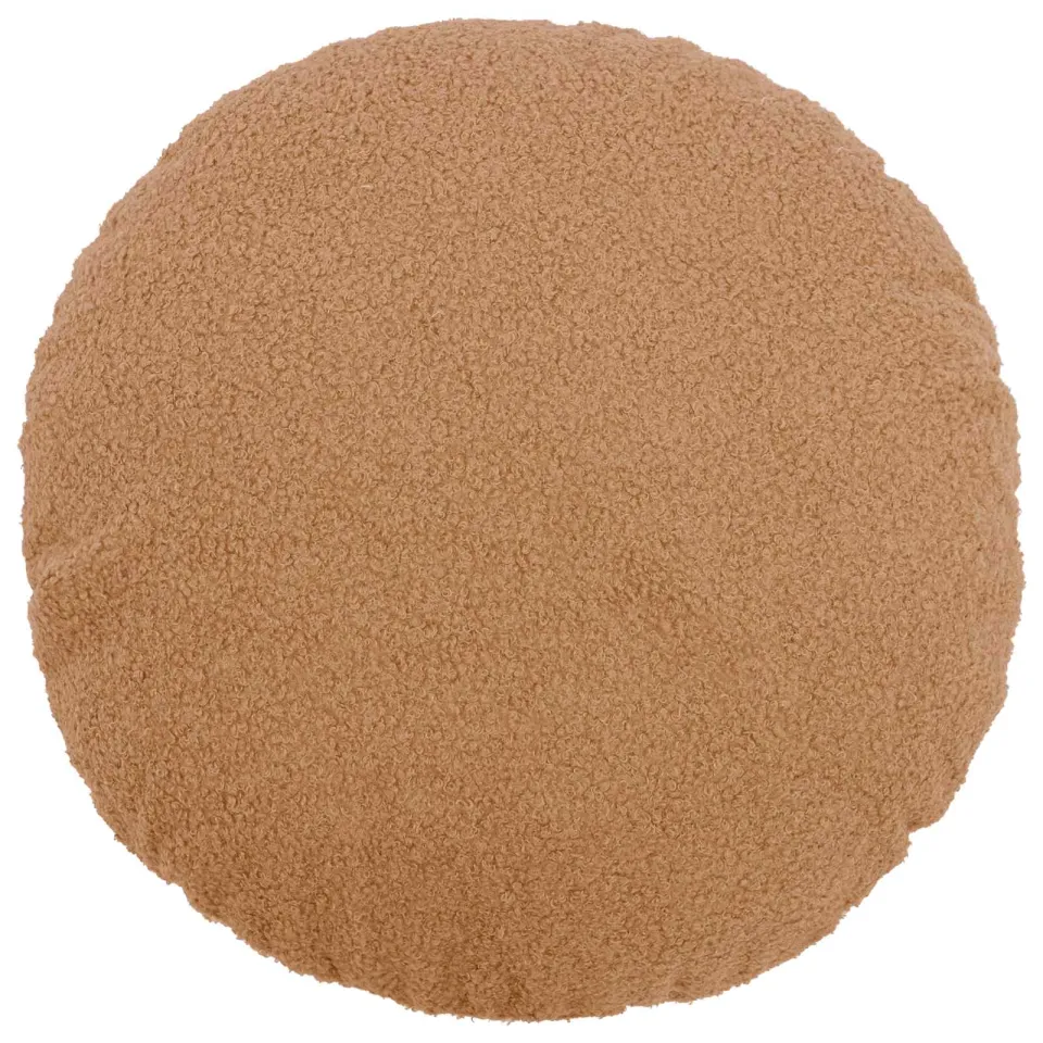 vidaXL Kussensloop 6 st HEERLEN Beige Dia. 60 cm Bouclé