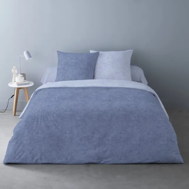 Better Nights Luxe Katoen Flanel dekbedovertrek Cris - 240x22 licht blauw - blauw