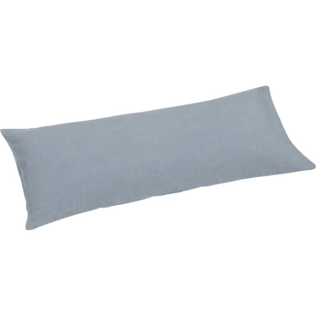 Yumeko kussensloop gewassen linnen schemerblauw 40x80 - Biologisch & ecologisch - 1 stuk Dusk Blue