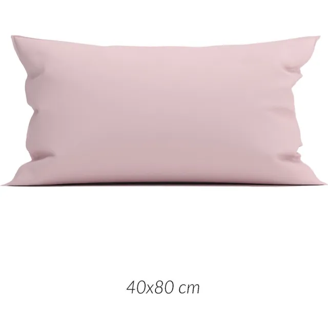 Zohome ZO! Home Satinado 2-pack katoen/satijn sierkussenhoezen roze - 40x80 - luxe uitstraling - zijdezacht