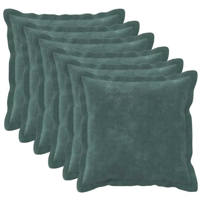 vidaXL Kussensloop 6 st HOUTEN Zee blauw 45 x 45 cm Microfiber Fleece