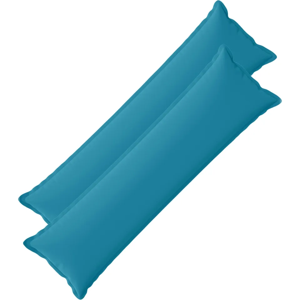 vidaXL Kussensloop 2 st HOUTEN Lichtblauw 40 x 145 cm Polyester