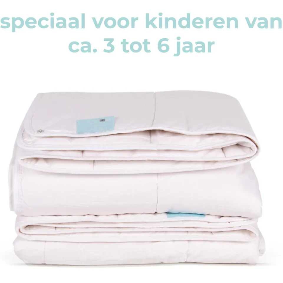 NOUS Kids katoenen 4-seizoenen kinderdekbed wit, foto 3