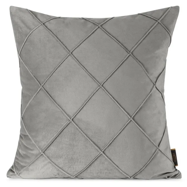 Eurofirany Decoratieve Kussensloop Nala2 45x45cm Zilver - Velvet met Patroon