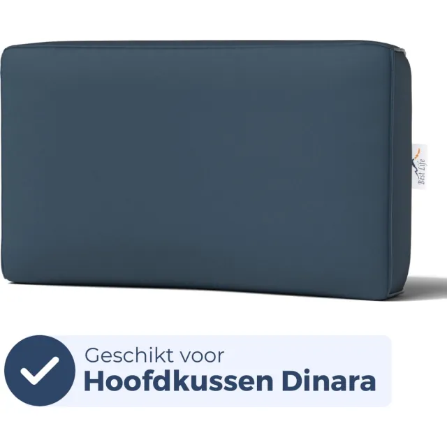 Best Life Kussensloop Dinara - Beddengoed - Navy Ecru