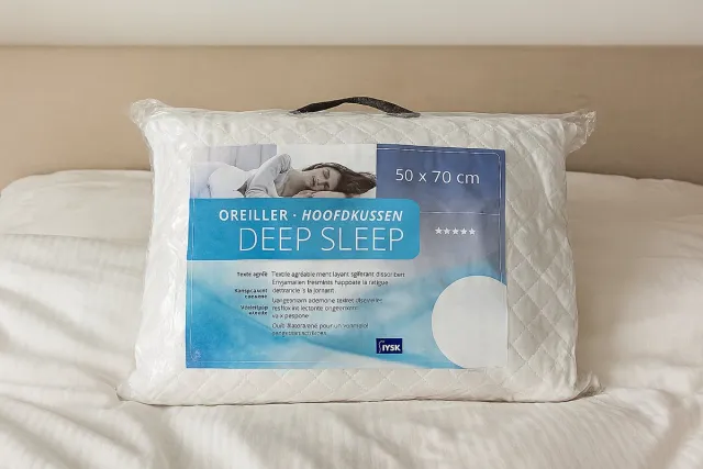 Deep Sleep Hoofdkussen 50x70 cm – Traagschuim – Microvezel – Anti-transpirant – Ergonomisch & Comfortabel Wit