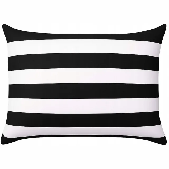 LOZKOHOLICY.PL Dekoratieve Kussensloop 50x60 cm Eusebia Home Zwart Gestreept