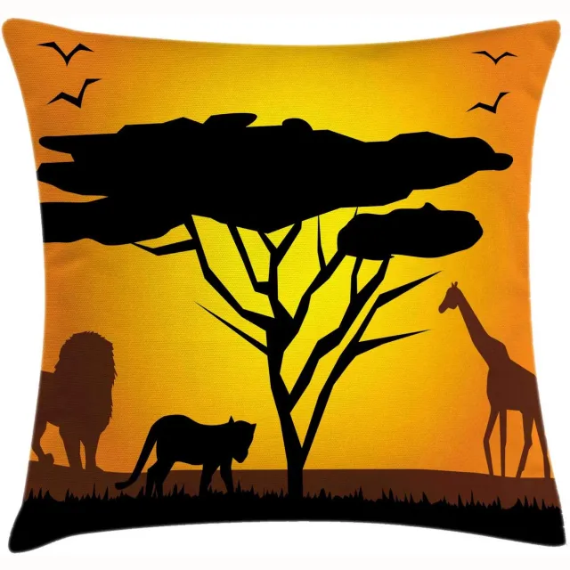 ABAKUHAUS Kussenhoes Giraffe – Dubbelzijdig 50x50 cm – Rits, handgemaakt, Marigold Marigold Schokolade