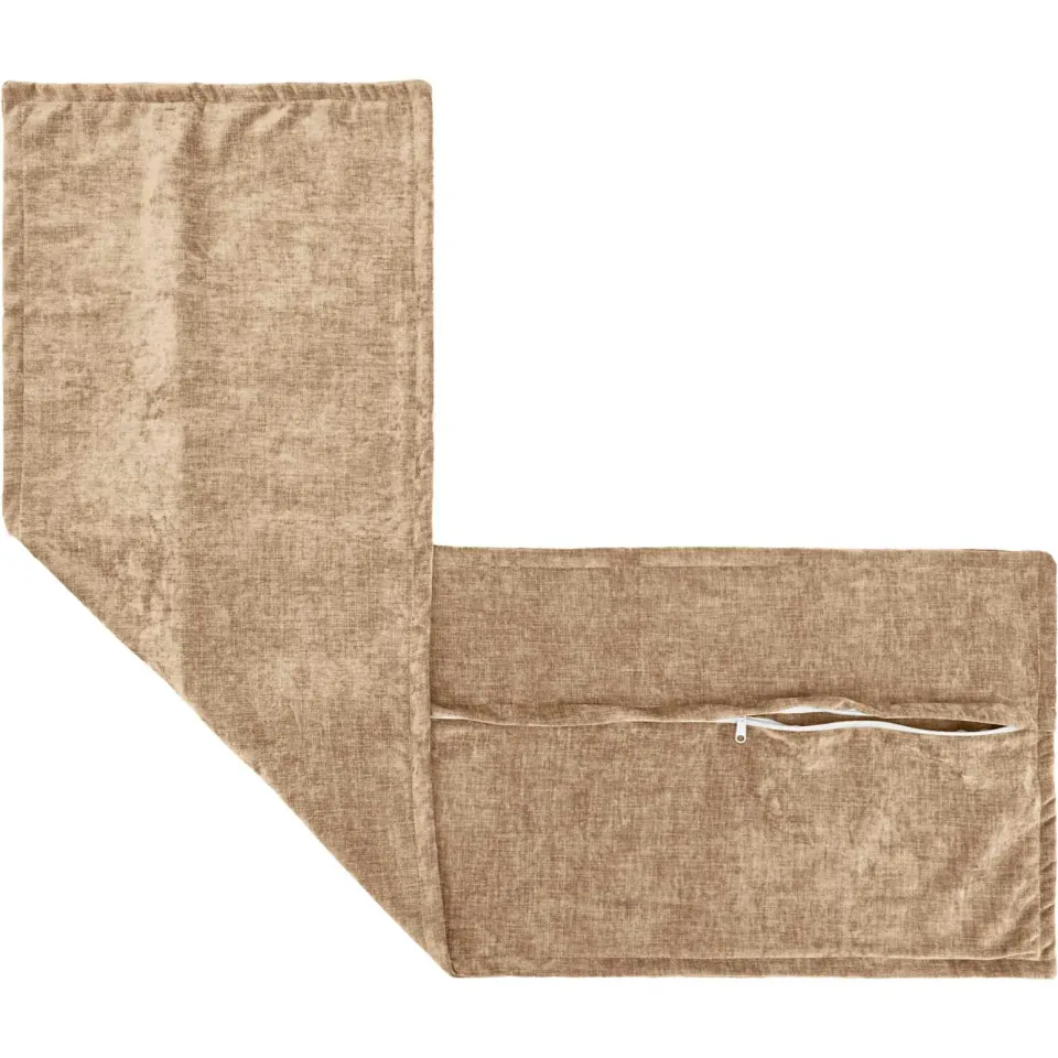 vidaXL Kussensloop 2 st HOUTEN Taupe 40 x 145 cm Chenille Stof, foto 4