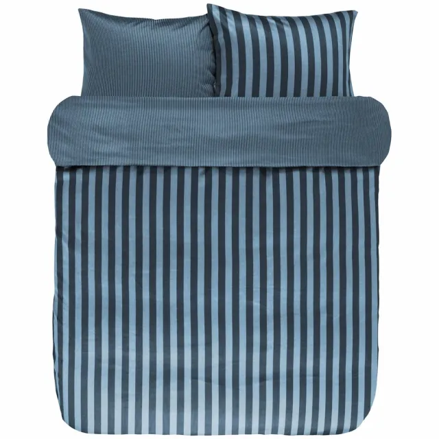 Marc O'Polo Dekbedovertrek Classic Stripe Deep Blue Lits-jumeaux 260
