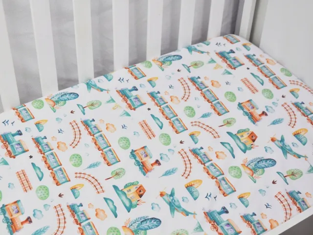 Małe Duże Merkloos katoenen hoeslaken met elastiek - 80x160 cm Multicolor