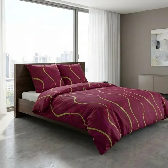 SENZA DONNA 100% Premium Katoen Satijn Dekbedovertrek 140x200/220-1x60x70 cm ( 260 cm Lang ) RIO Multi