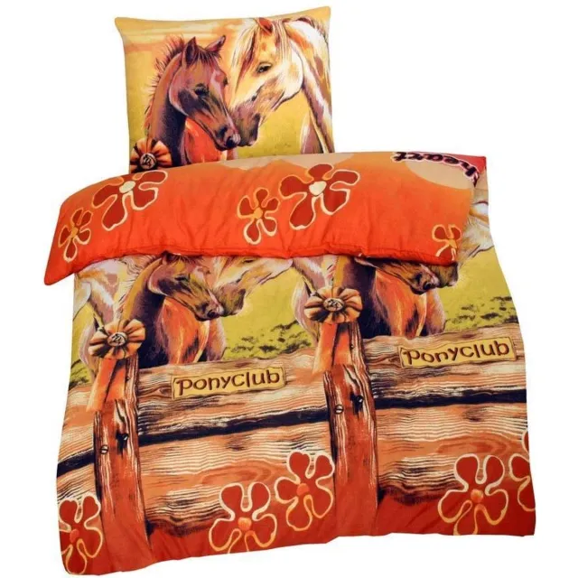 Kids Trend Ponyclub Dekbedovertrek - Eenpersoons - 140x200 cm - Oranje