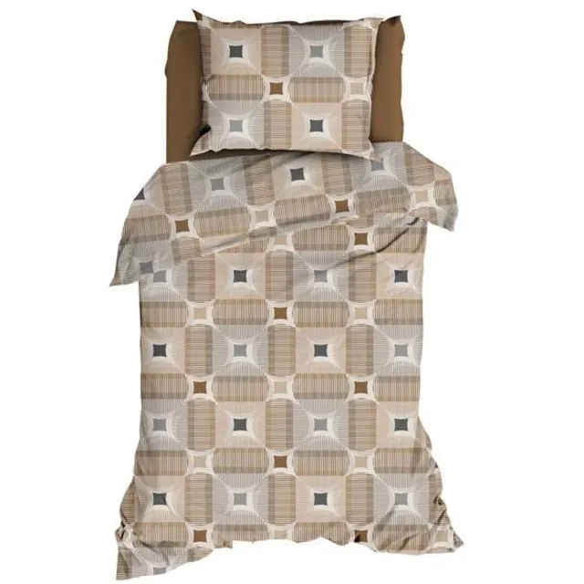 Romanette Kwadro Dekbedovertrek - Beige