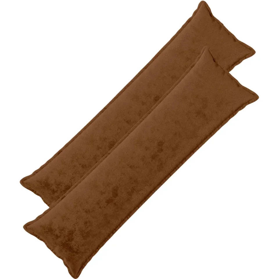 vidaXL Kussensloop 2 st HOUTEN Licht Bruin 40 x 145 cm Flanel, foto 3