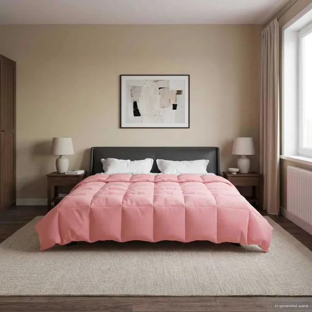 vidaXL Vol jaar dekbed 220 x 240 cm Microfiber (100% polyester) Roze