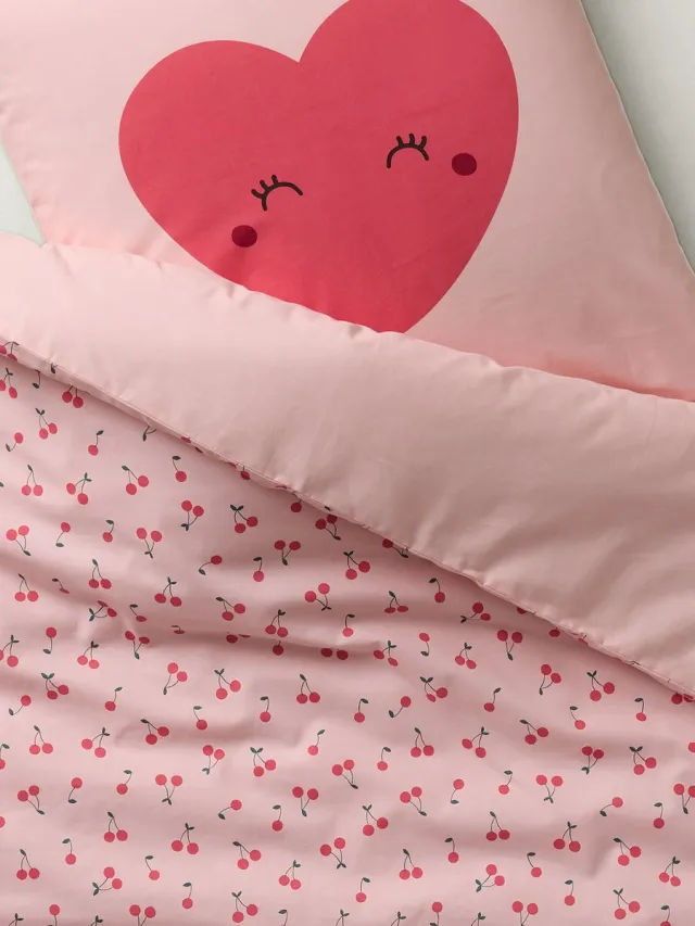 vertbaudet Magicouette CERISE bedset met gerecycled katoen Roze Bedrukt