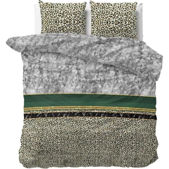 Sleeptime Trendy Marble - Dekbedovertrekset - 2 kussenslopen - Groen