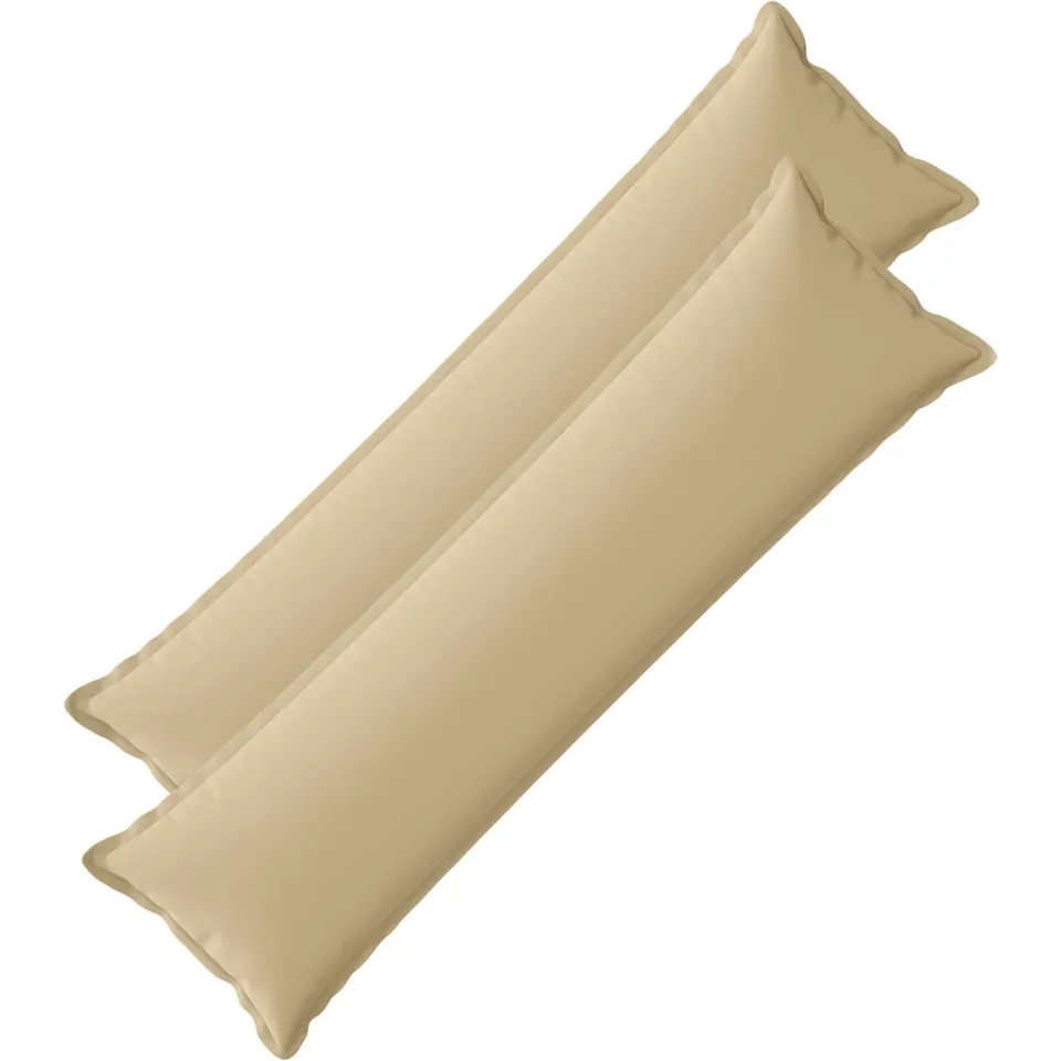 vidaXL Kussensloop 2 st HOUTEN Beige 40 x 145 cm Polyester, foto 4