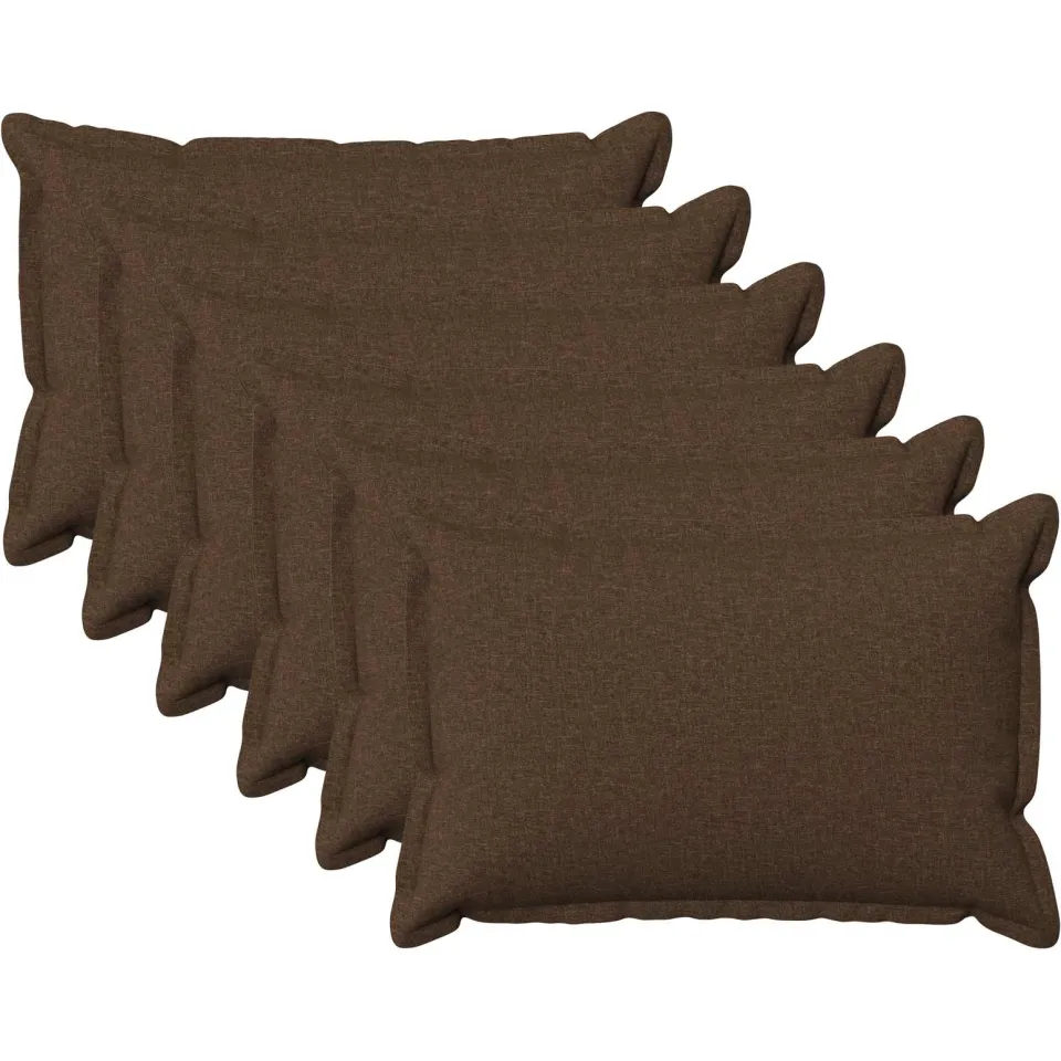vidaXL Kussensloop 6 st HOUTEN Bruin 30 x 50 cm Faux Linnen, foto 3