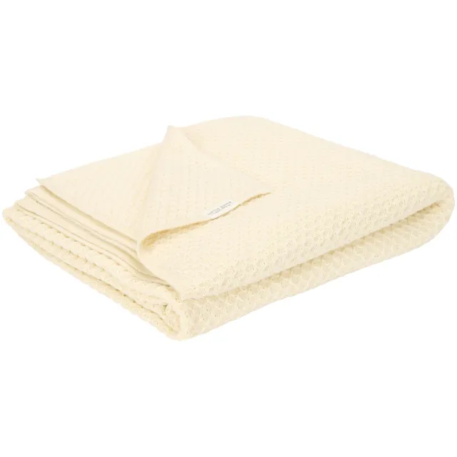 Little Dutch Pure Soft White gebreide ledikantdeken