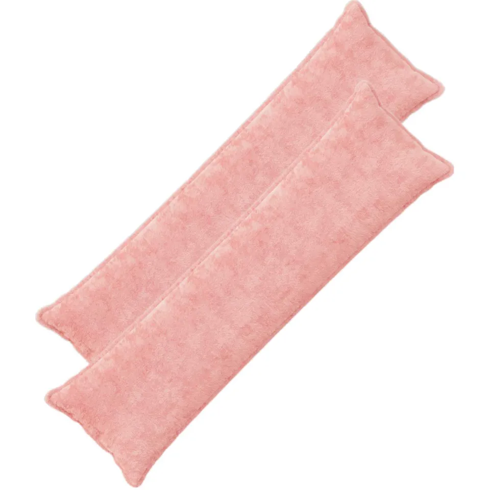 vidaXL Kussensloop 2 st HOUTEN Roze 40 x 145 cm Nep Konijnenbont, foto 3
