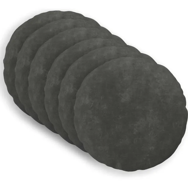 vidaXL Kussensloop 6 st HEERLEN Antraciet Dia. 60 cm Microfiber Fleece Anthraciet