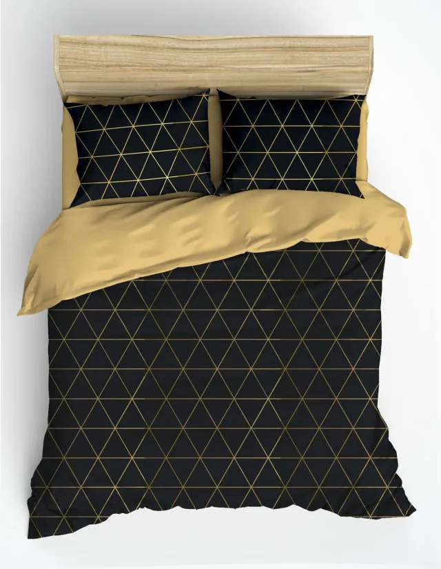 L'essentiel Maison Veta Dekbedovertrek 240x220 cm - Goud/Zwart
