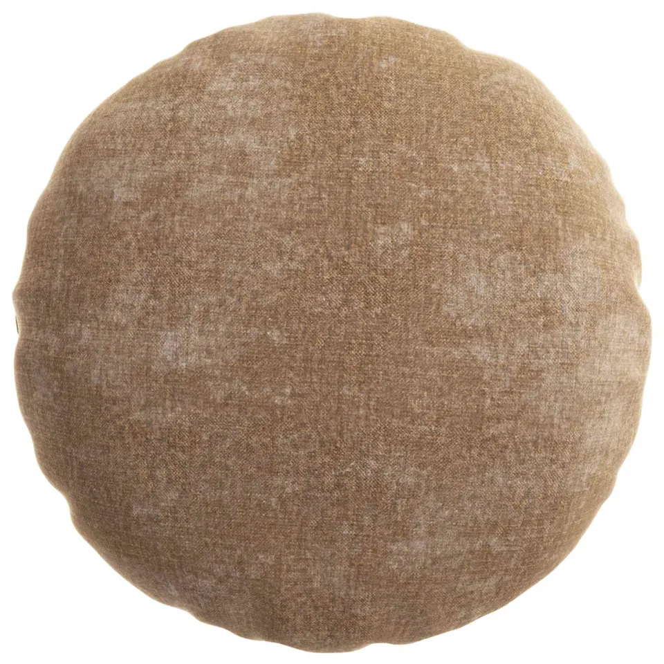 vidaXL Kussensloop 2 st HEERLEN Bruin Dia. 60 cm Chenille Stof