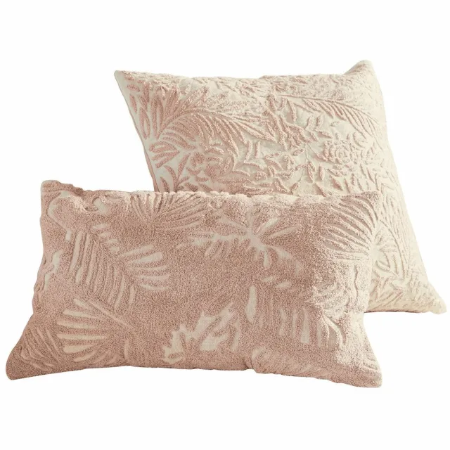 Loberon Kussenhoes set van 2 Enchanto roze/beige