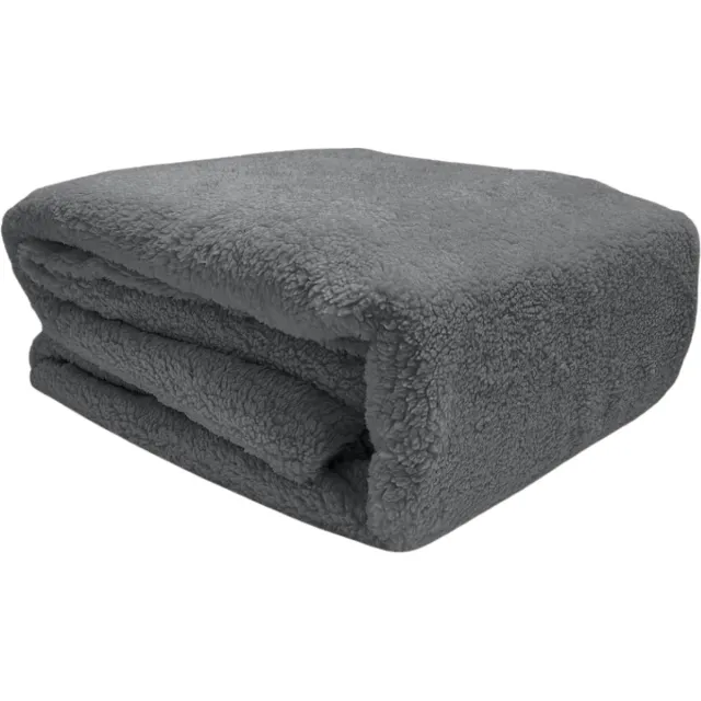 Sleeps Zachte Teddy Fleece Hoeslaken Antraciet - 140 x 200 cm - Heerlijk Zacht