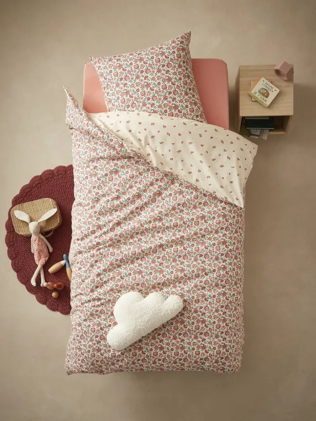 vertbaudet Set dekbedovertrek + kussensloop voor kinderen GIPSY ? Beige / Meerkleurig