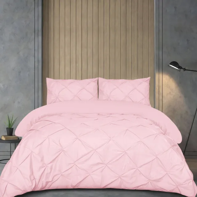 Beau Maison Dekbedovertrek Monte Carlo Tea Pink 240x200/220 cm + 2 kussenslopen Roze/Nude