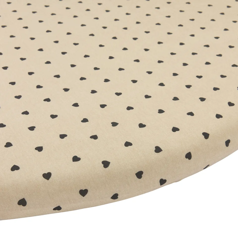 Meyco boxmatras hoeslaken Sweet Heart soft sand/black, foto 2