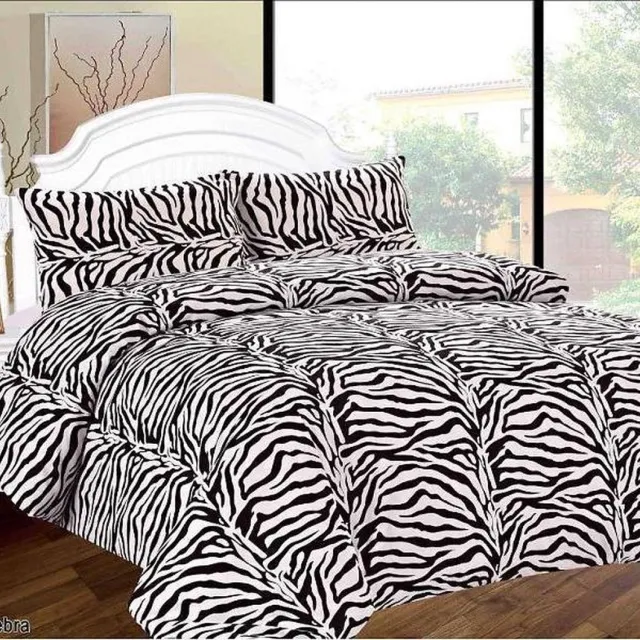 Husch Dekbedovertrek Zebra Lits-Jumeaux 240x200/220 cm + 2 kussenslopen zwart