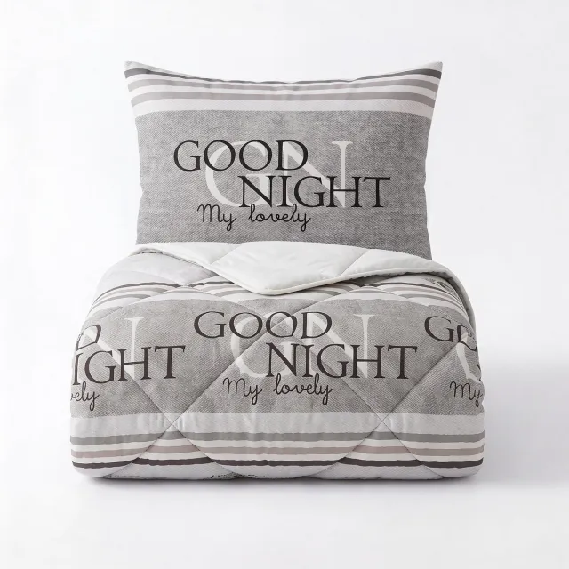 Sleeptime 2 in 1 Dekbed zonder Overtrek Goodnight - Wasbaar Dekbed - 140x200 - Zand