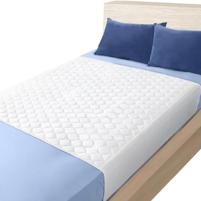 Comfort & Care Apparel Absorberende matrasbeschermer - incontinentie - Onderlegger - Met instopstroken - met vleugels - Wasbaar Wit - Met instopstroken / met vleugels