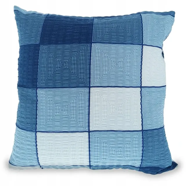 Fan Kussensloop Kora 40x40cm - Piknikruit Blauw - Stijlvol en Onderhoudsvriendelijk