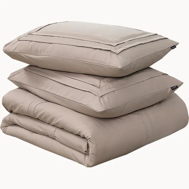 Y-not® Mat Satijn Jesper - Microvezel - Dekbedovertrek - 2 Persoons - 200x200/220 - Taupe