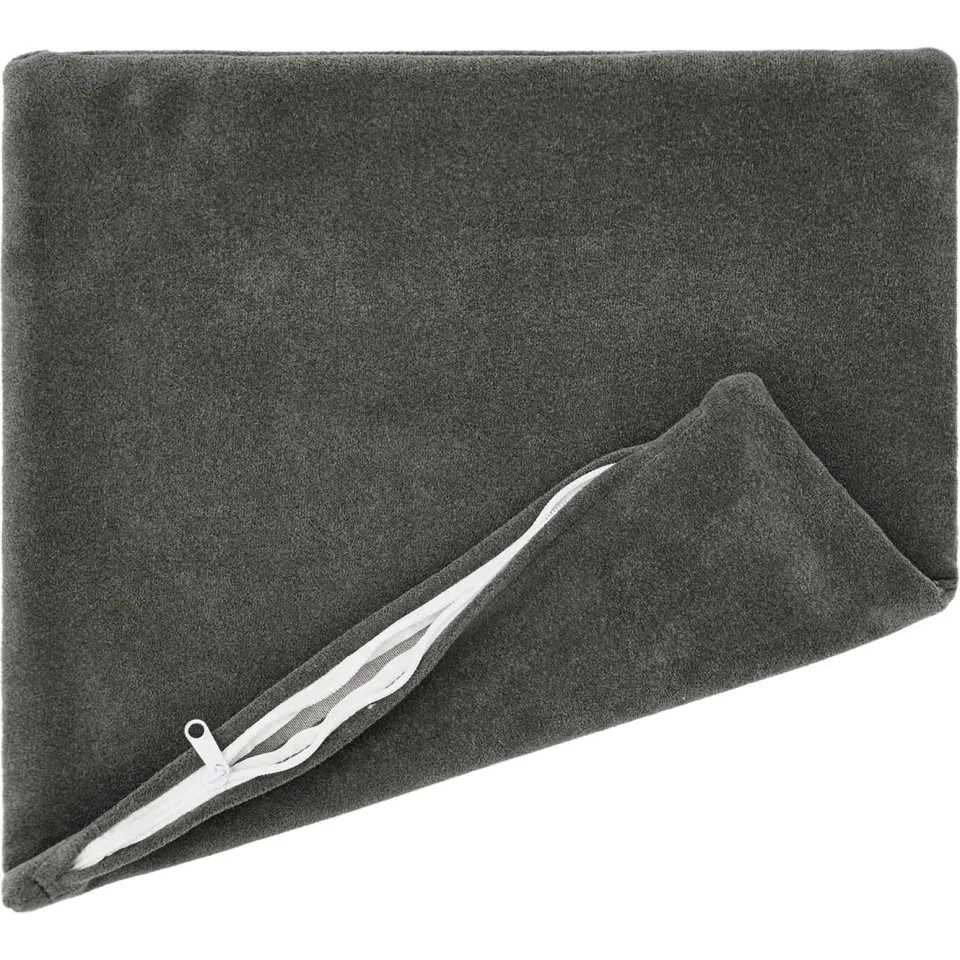 vidaXL Kussensloop 2 st HEERLEN Antraciet 40 x 40 cm Microfiber Fleece, foto 3