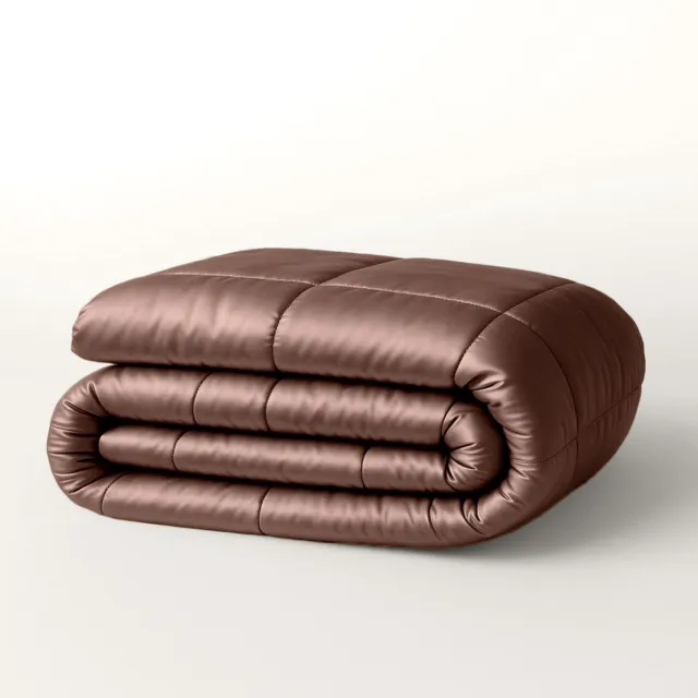 Y-not® Y-NOT- Beautybed Satijn Taupe 200x200 - Dekbed Zonder Overtrek - Satijnen Dekbed - Wasbaar Hoesloos Dekbed - 30 dagen proefslapen - Bedrukt dekbed - Dekbed met vaste overtrek - All year winterdekbed & zomerdekbed