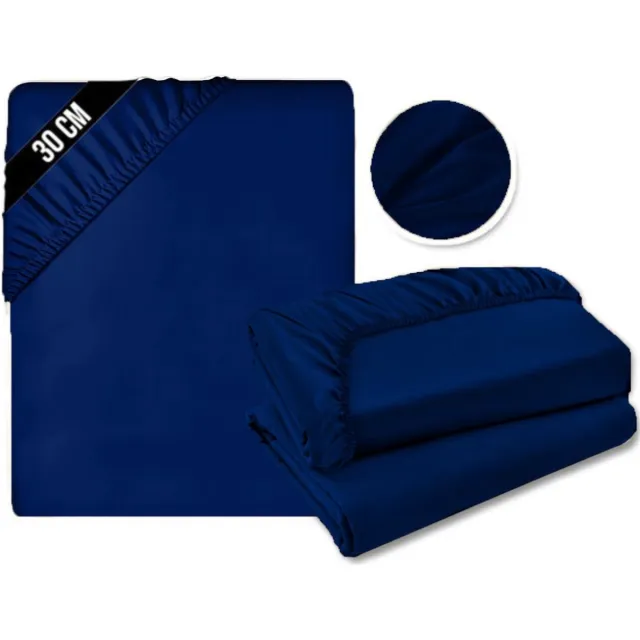 JMZR® Matrasovertrek 180x200 - Hoeslaken - Matrashoes - Super Zacht - Koningsblauw