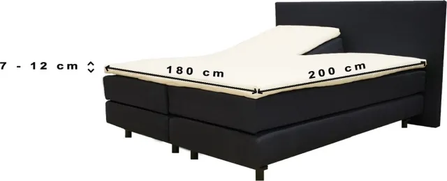 24-Bedding Dubbel Jersey - Splittopper Hoeslaken - 180 x 200 cm - Wit - 100% Katoen - Extra Zacht & Elastisch