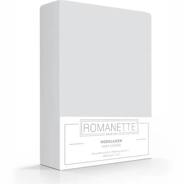 Romanette Luxe Verkoelend Hoeslaken - Katoen - 80x200 cm - Zilver