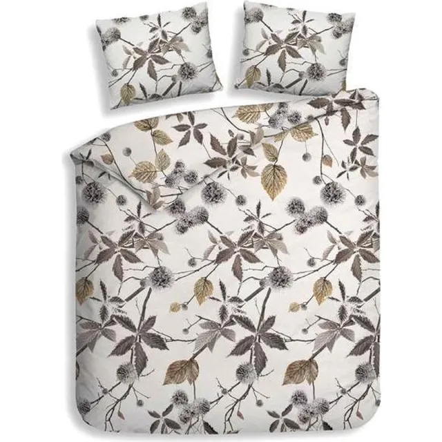Heckettlane Heckett & Lane Abigail - Flanel - Dekbedovertrek - 2 kussenslopen - Leaf Brown