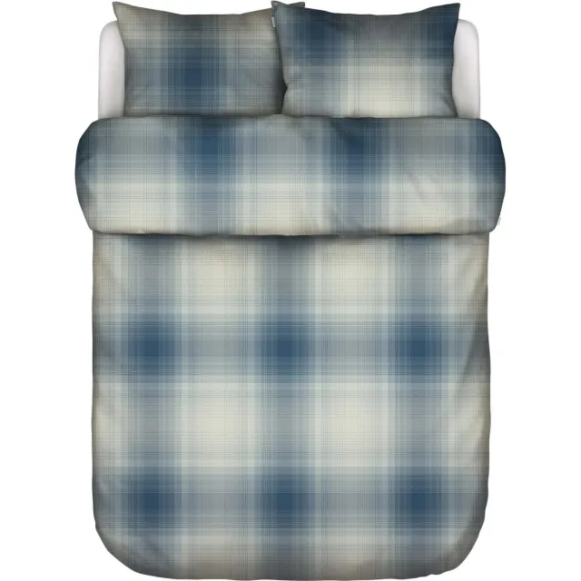 Marc O'Polo Phia Dekbedovertrek Biologisch Katoenflanel Stormy blue - Lits-Jumeaux XL – 260x200/220 cm