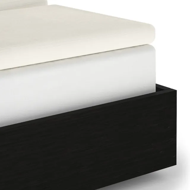 Heckettlane Off-white Hoeslaken Elementi-Split-Topper 200x200 cm, gemaakt van 100% Katoen-Satijn
