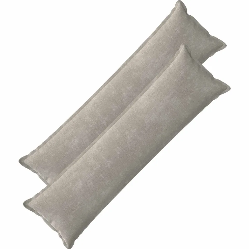vidaXL Kussensloop 2 st HOUTEN Lichtgrijs 40 x 145 cm Chenille Stof, foto 3